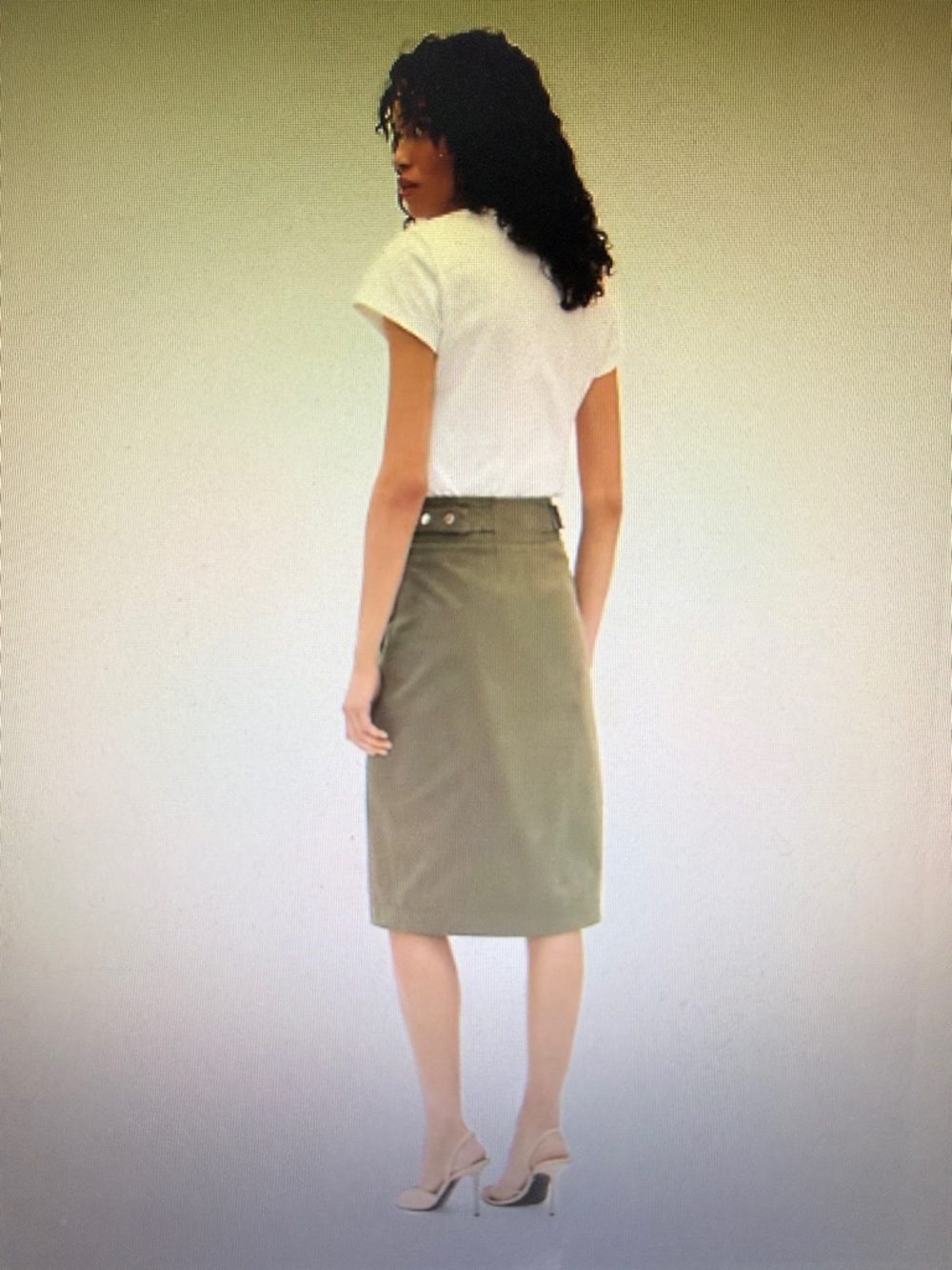 Gap x Victoria Beckham Women's High-Waist Front-Slit Pencil Skirt size 2 and 4 - Picture 3 of 4